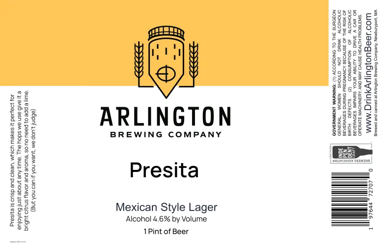 Label: Arlington Brewing Company — Presita