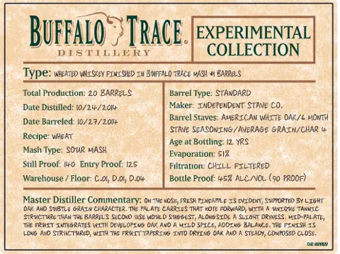 Label: Buffalo Trace Experimental Collection