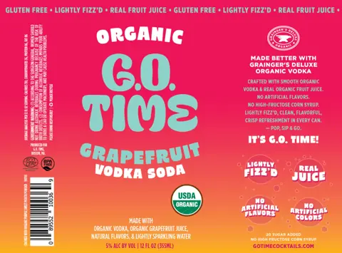 Label: G.O.TIME — Grapefruit Vodka Soda