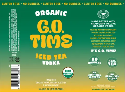 Label: G.O.TIME — Iced Tea Vodka