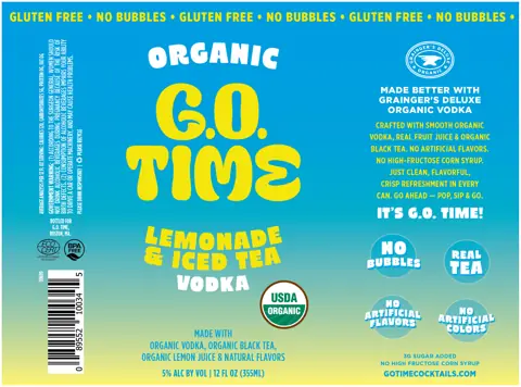 Label: G.O.TIME — Lemonade & Iced Tea Vodka