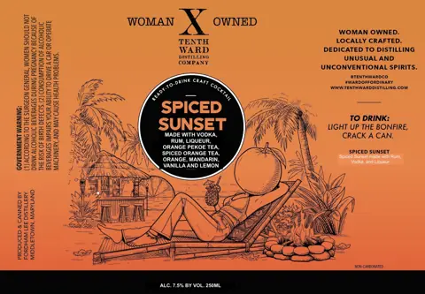 Label: Tenth Ward Distilling — Spiced Sunset