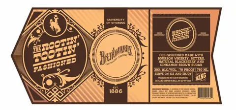 Label: Backwards Distilling Company — Rootin' Tootin' Fashioned