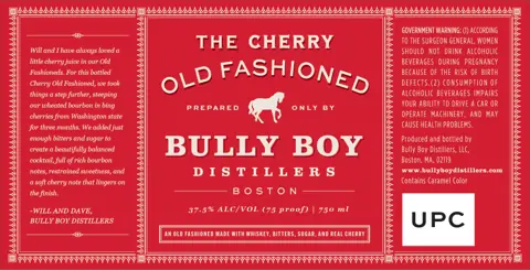 Label: Bully Boy Distillers — The Cherry Old Fashioned
