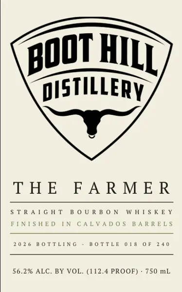Label: Boot Hill Distillery — The Farmer Straight Bourbon Whiskey Finished IN Calvados