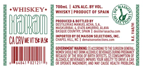 Label: Haran — Whiskey Apple Casks 12 Years Old