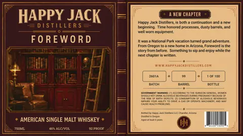 Label: Happy Jack Distillers — Foreword