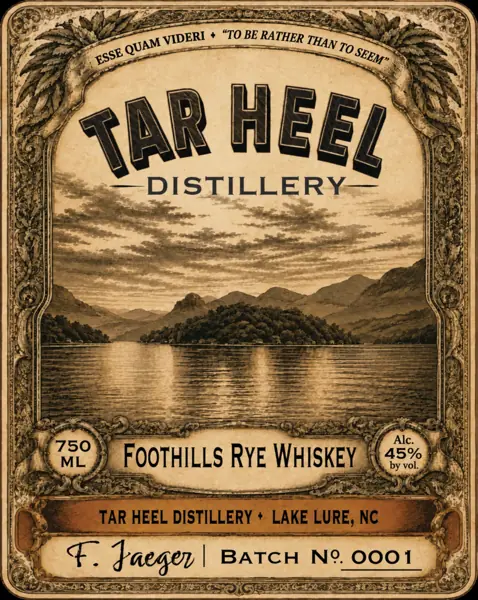 Label: Tar Heel Distillery