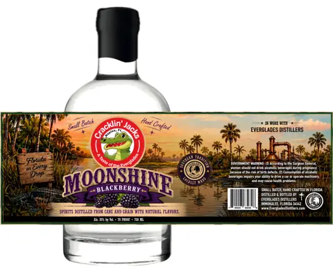 Label: Everglades Distillers — Blackberry Moonshine