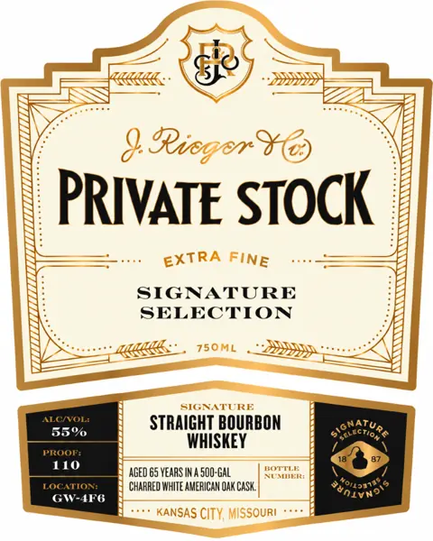 Label: J. Rieger & CO. Private Stock