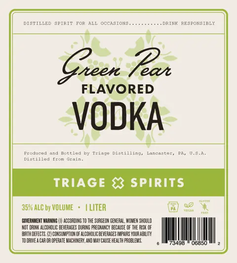 Label: Triage Spirits — Green Pear