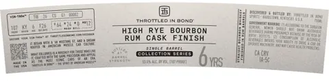 Label: Throttled IN Bond — High Rye Bourbon Rum Cask Finish