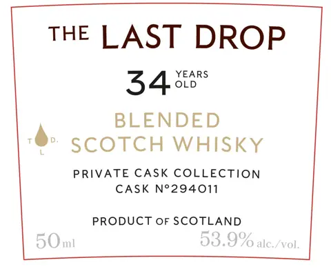 Label: The Last Drop — 34 Years Old