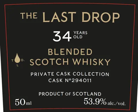 Label: The Last Drop — 34 Years Old