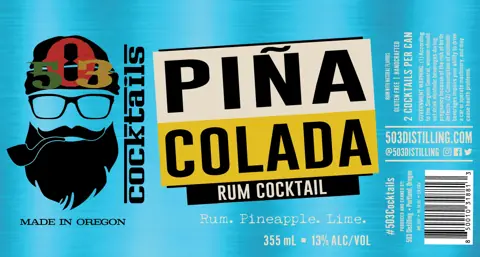 Label: 503 Distilling — Pina Colada