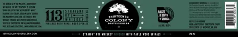 Label: Thirteenth Colony Distilleries — 113