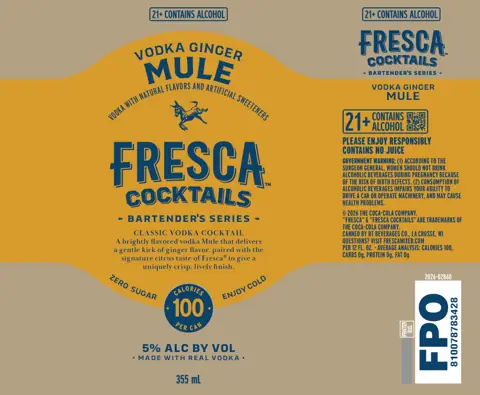 Label: Fresca Cocktails — Vodka Ginger Mule