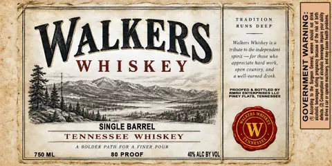 Label: Walkers Whiskey
