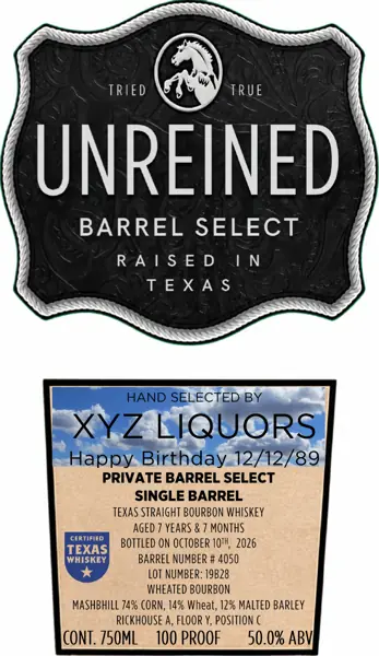 Label: Unreined — Barrel Select