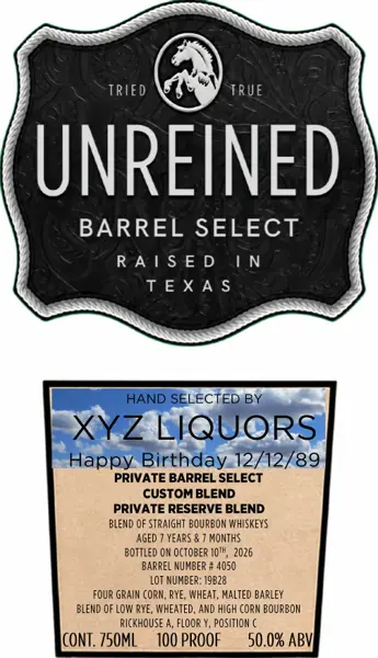 Label: Unreined — Barrel Select