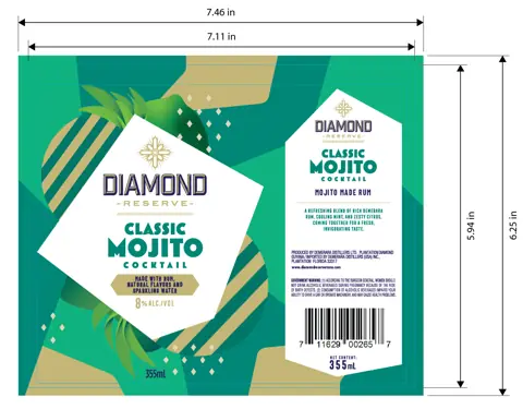 Label: Diamond Reserve — Classic Mojito Cocktail