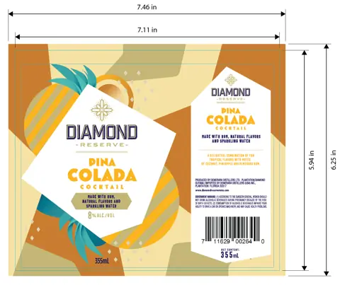 Label: Diamond Reserve — Pina Colada Cocktail