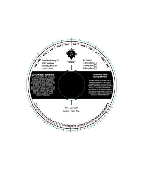 Label: Broadway Brewery LLC — Mr. Larson