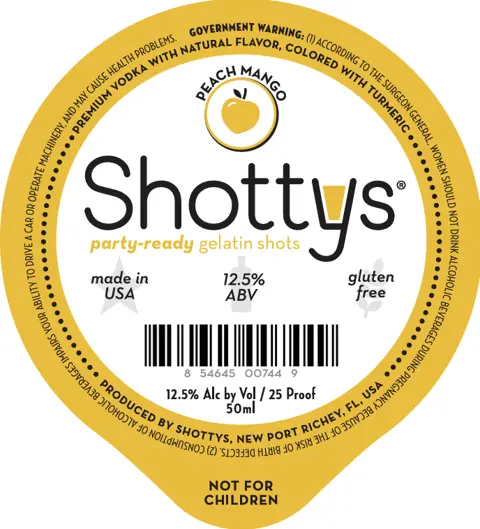 Label: Shotty's — Peach Mango