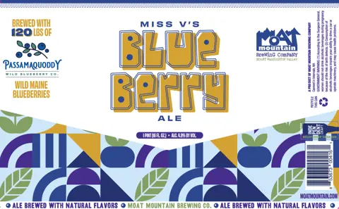 Label: Moat Mountain Brewing Company — Miss V's Blueberry Ale