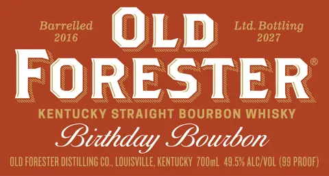 Label: Old Forester — Birthday Bourbon 2027