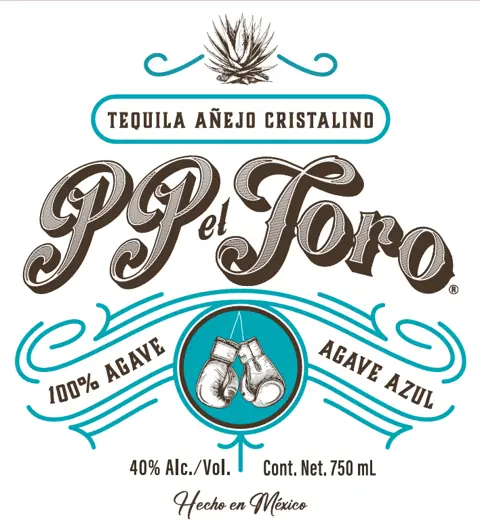 Label: Pp el Toro Tequila Anejo Cristalino