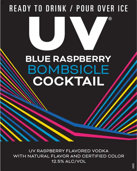 Label: Uv — Blue Raspberry Bombsicle