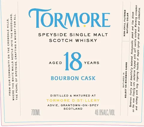 Label: Tormore — Aged 18 Years