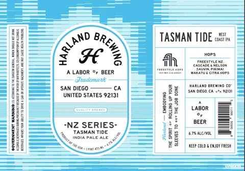 Label: Harland Brewing — Tasman Tide