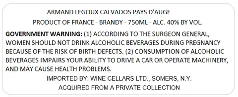 Label: Armand Legoux