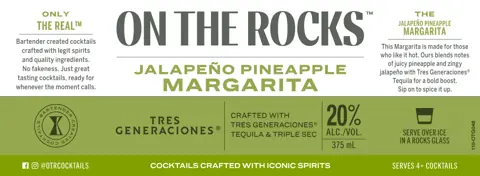 Label: On the Rocks — Jalapeno Pineapple Margarita