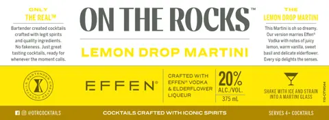 Label: On the Rocks — Lemon Drop Martini