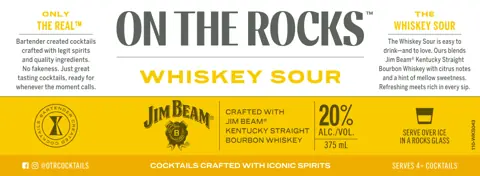 Label: On the Rocks — Whiskey Sour