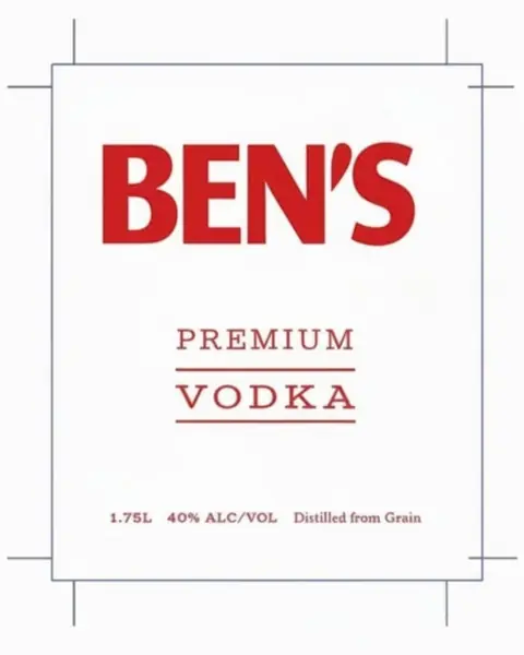 Label: Ben's — Ben's Premium Vodka
