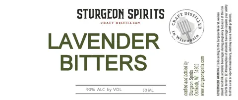 Label: Sturgeon Spirits — Lavender Bitters
