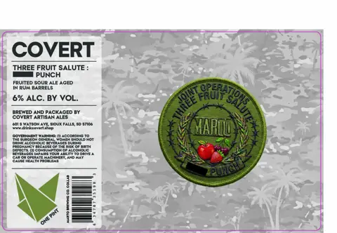 Label: Covert Artisan Ales — Three Fruit Salute