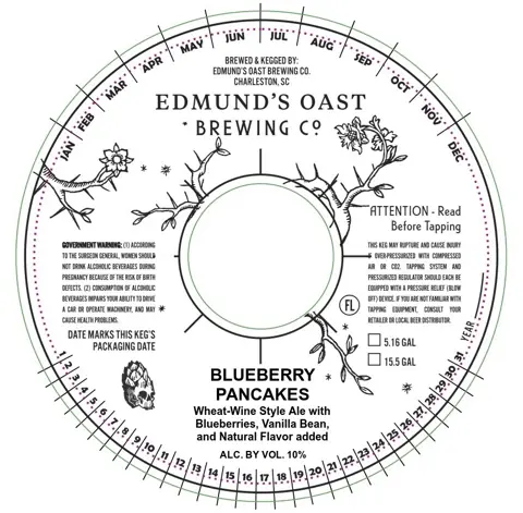 Label: Edmund's Oast Brewing CO. — Blueberry Pancakes