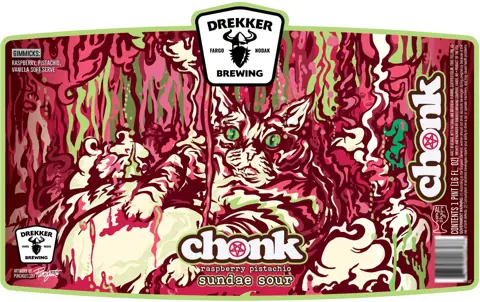 Label: Drekker Brewing Company — Chonk Raspberry Pistachio