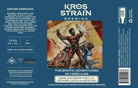 Label: Kros Strain Brewing — The Erotic Adventures of Hercules