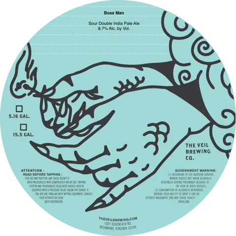 Label: The Veil Brewing CO. — Boss Man