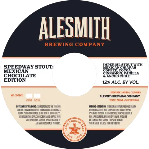 Label: Alesmith Brewing Company — Speedway Stout : Mexican Chocolate Edition