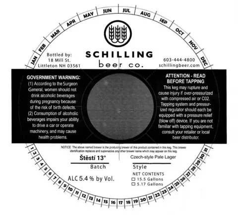 Label: Schilling Beer CO. — Stesti 13