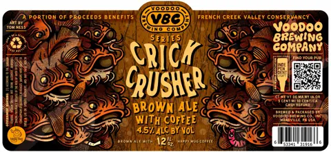 Label: Voodoo Brewing Company — Crick Crusher Series Brown Ale With Coffee