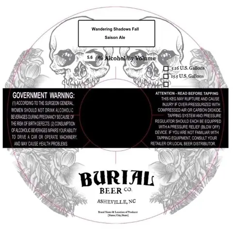 Label: Burial Beer CO. — Wandering Shadows Fall