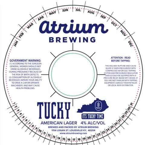Label: Atrium Brewing — Tucky